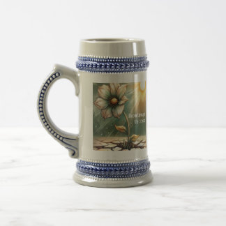 Blooming in Adversity – Floral Art Beer Stein