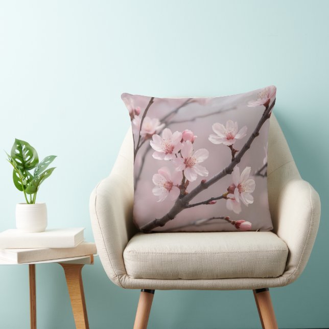 Blooming in Radiant Splendour Throw Pillow (Chair)