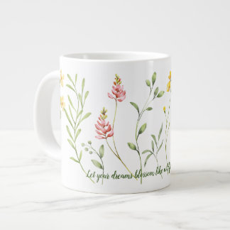 Blooming inspitation large coffee mug