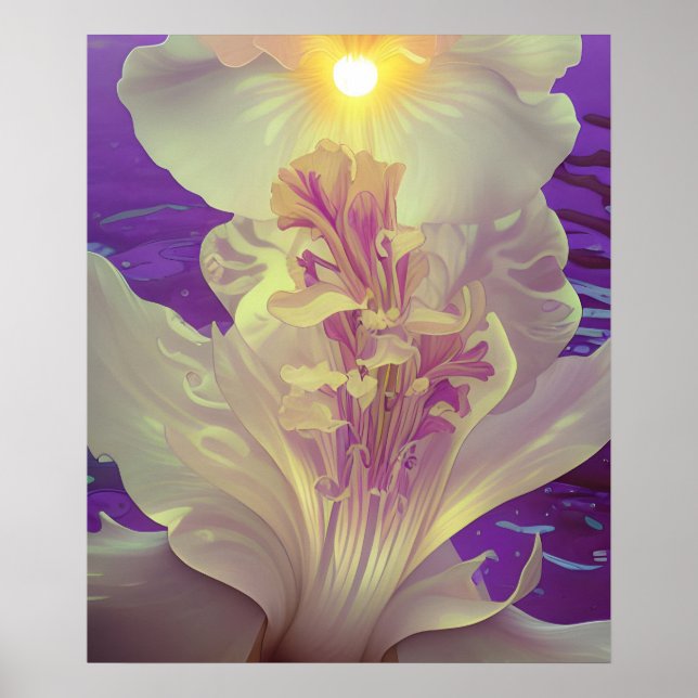 Blooming Iris In The Sun Poster (Front)