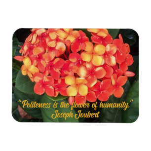 Blooming Ixora Flexible Photo Magnet