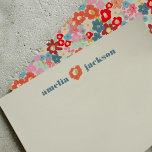 Blooming Joy Bold Bright Floral Personalized Card<br><div class="desc">This vibrant and playful note card set features a burst of colour! Chic and fun fonts on the front paired with a cheerful floral garden on the back. Pair with the Blooming Joy wedding invitation collection for spring and summer weddings. Perfect for gifts to your wedding party, favours, friends, and...</div>