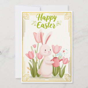 Blooming Joy – Easter Bunny Gardener Card