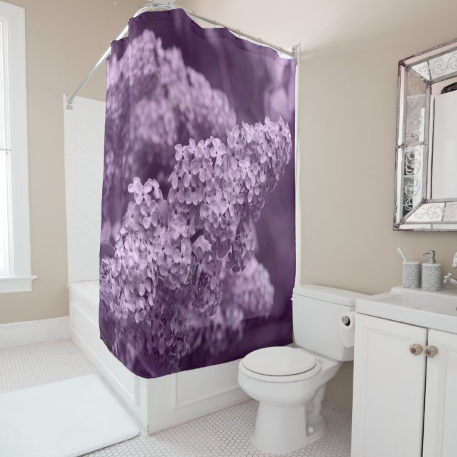 Blooming Lilac Shower Curtain (In Situ)