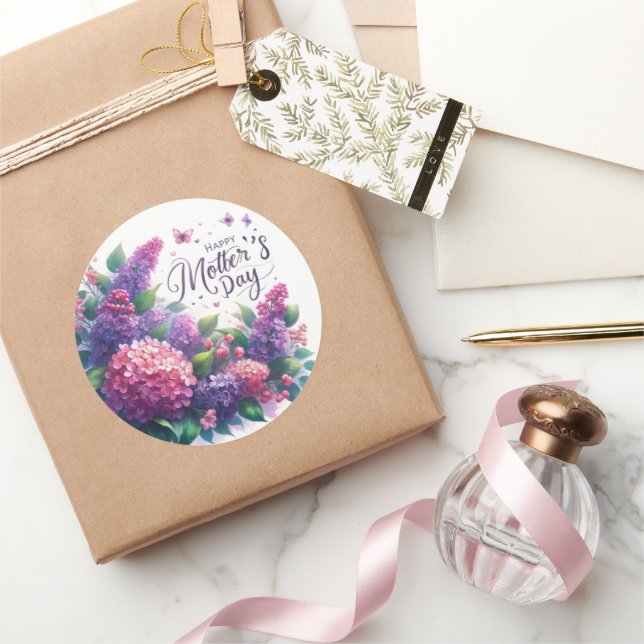 Blooming Lilacs Mother's Day Floral Sticker (Gifting)