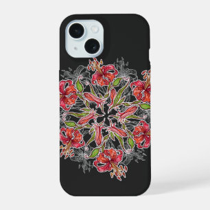 Blooming Lily Flower Collage iPhone 15 Case