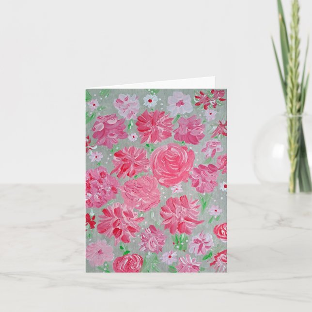 Blooming Love Floral Note Card (Front)