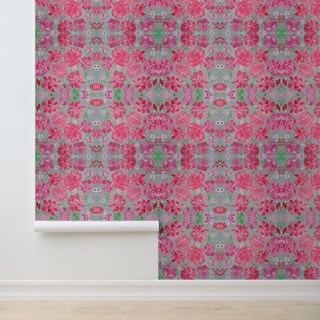 Blooming Love Floral Peel & Stick  Wallpaper (Application)