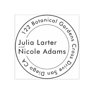 Blooming Love Floral Romantic Pink Purple Wedding Rubber Stamp