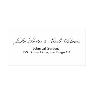 Blooming Love Floral Romantic Pink Purple Wedding Self-inking Stamp