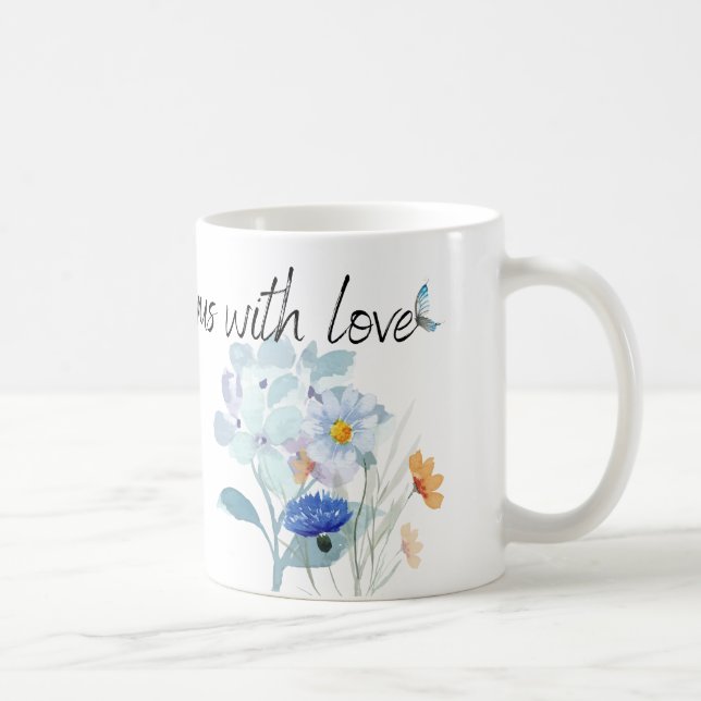 Blooming Love: Oil Painting Floral Mug - Everythin (Right)