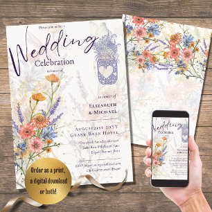 Blooming Lovely Romantic Floral Wedding Invitation
