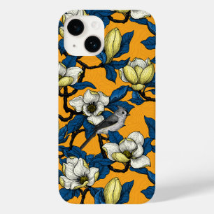 Blooming magnolia and titmouse bird 3 Case-Mate iPhone 14 case