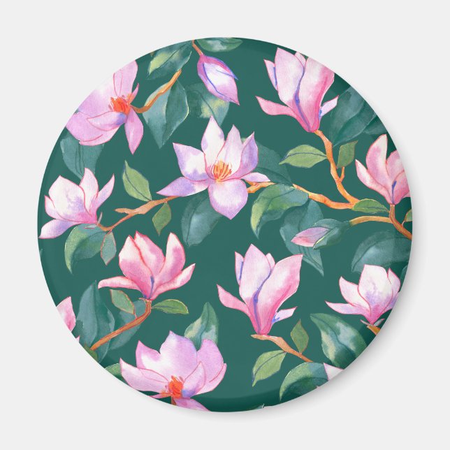 Blooming magnolia magnet (Front)