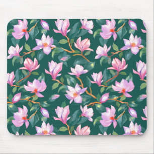 Blooming magnolia mouse pad