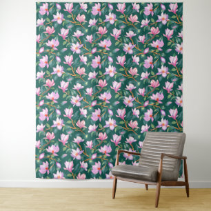 Blooming magnolia tapestry