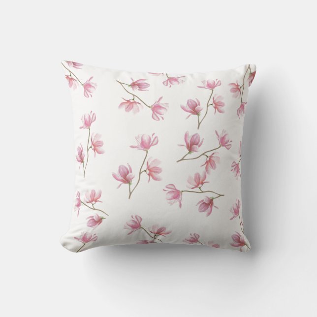 Blooming Magnolias Pillow (Front)