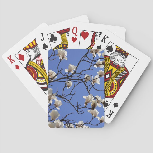 Blooming Magnolias Playing Cards (Back)