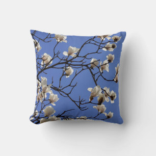 Blooming Magnolias Throw Pillow