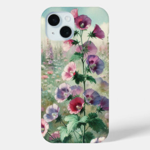 Blooming Mallow, Watercolor by Natasha Us iPhone 15 Case