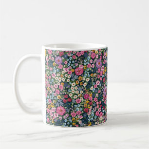 Blooming midsummer meadow seamless pattern. Plant  Coffee Mug