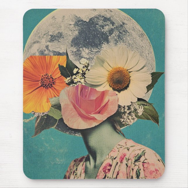 Blooming Mystery Under the Moon Mouse Pad (Front)