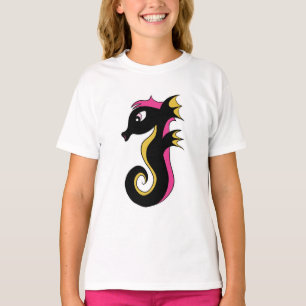Blooming Neon Seahorse T-Shirt