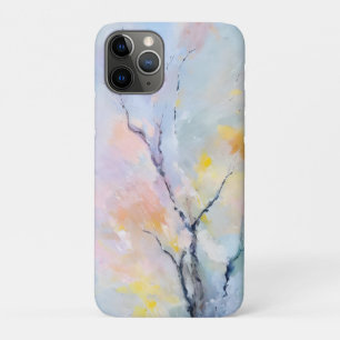 Blooming Oasis Soft Pinkish Blue Tree Nature Scene iPhone 11 Pro Case