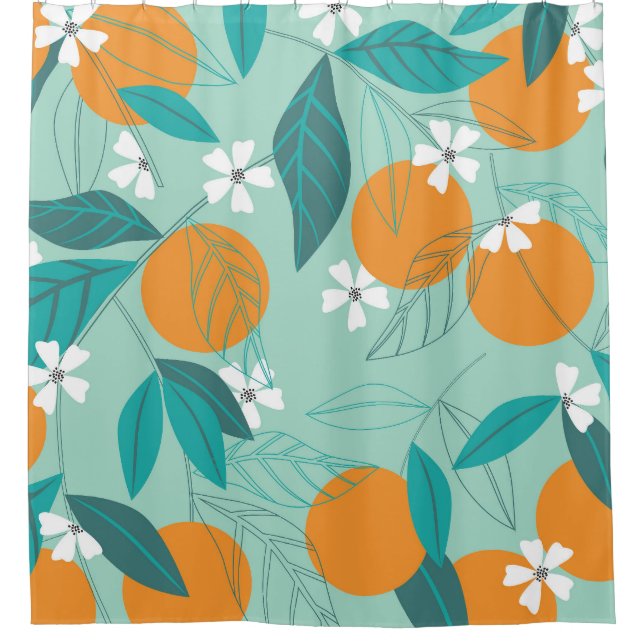 Blooming oranges, leaves, vintage art. (Front)