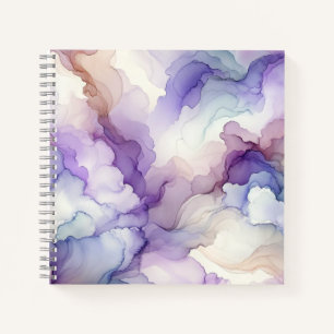 Blooming Orchid Purple Watercolor Abstract Art Notebook