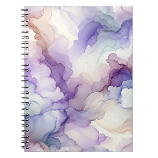 Blooming Orchid Purple Watercolor Abstract Art Notebook
