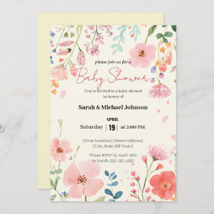 Blooming Path Baby Shower Invitation