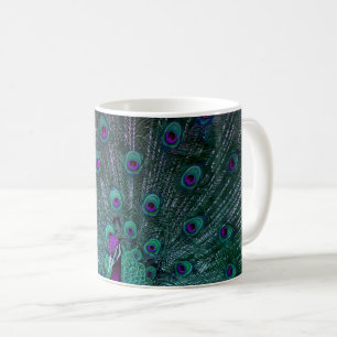 BLOOMING PEACOCK COFFEE MUG