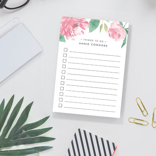 Blooming Peony | Personalized To Do List Post-it Notes (Creator Uploaded)