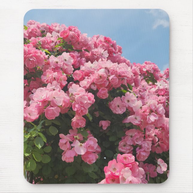 Blooming Pink Cascade Mouse Pad (Front)