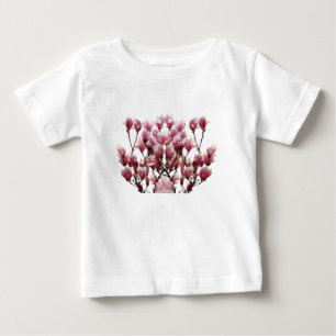 Blooming Pink Magnolias Spring Flower Baby T-Shirt