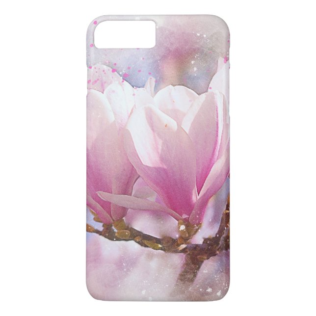 Blooming Pink Purple Magnolia - Spring Flower Case-Mate iPhone Case (Back)