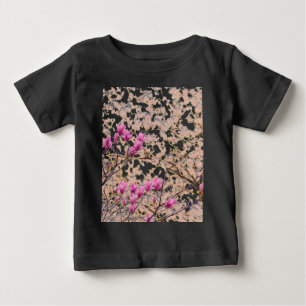 Blooming Pink Purple Magnolias Spring Flower Baby T-Shirt