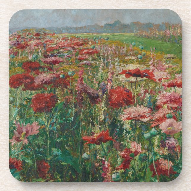 Blooming Poppies – Olga Wisinger-Florian Coaster (Front)