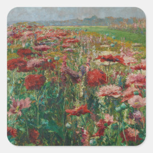 Blooming Poppies – Olga Wisinger-Florian Square Sticker