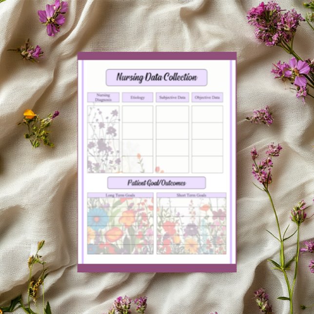 Blooming Purple Garden _ Nursing Data Collection Notepad (Creator Uploaded)