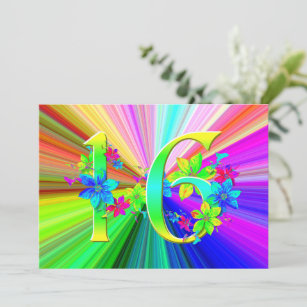 Blooming Rainbow Flowers for 16th Birthday