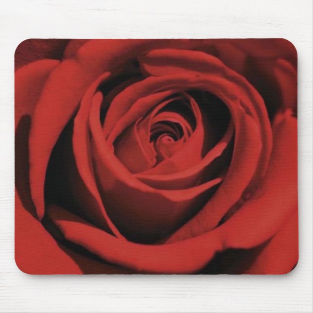 Blooming Red Rose Mousepad (Front)