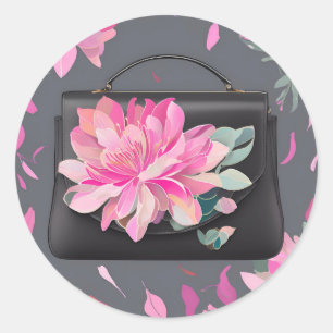 Blooming Roses AI art Classic Round Sticker