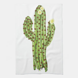 Blooming Saguaro Cactus Kitchen Towel
