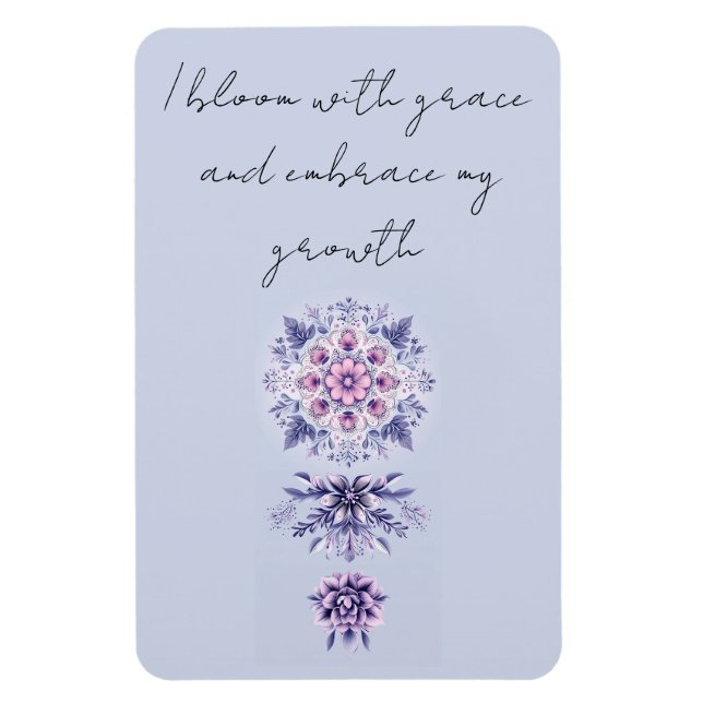 Blooming Serenity Mandala Flexible Magnet (Vertical)