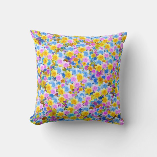 Blooming Spring Daffodils, Cushion (Front)