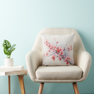 Blooming Spring Flower Throw Pillow