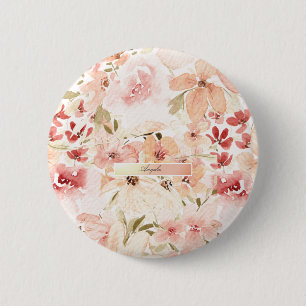 Blooming Spring Flowers 2 Inch Round Button