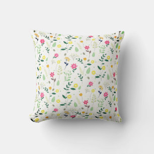 Blooming Spring Whispers With White Petals Throw Pillow